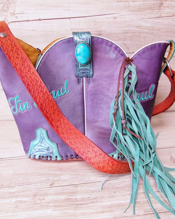 Bucket Bag Cowboy Boot Fringe Purse BK141