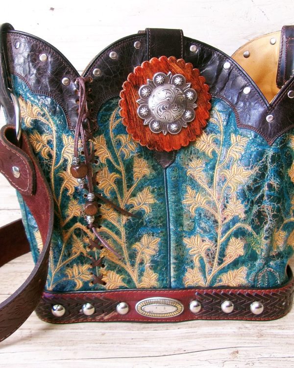 Bucket Bag Cowboy Boot Purse BK158