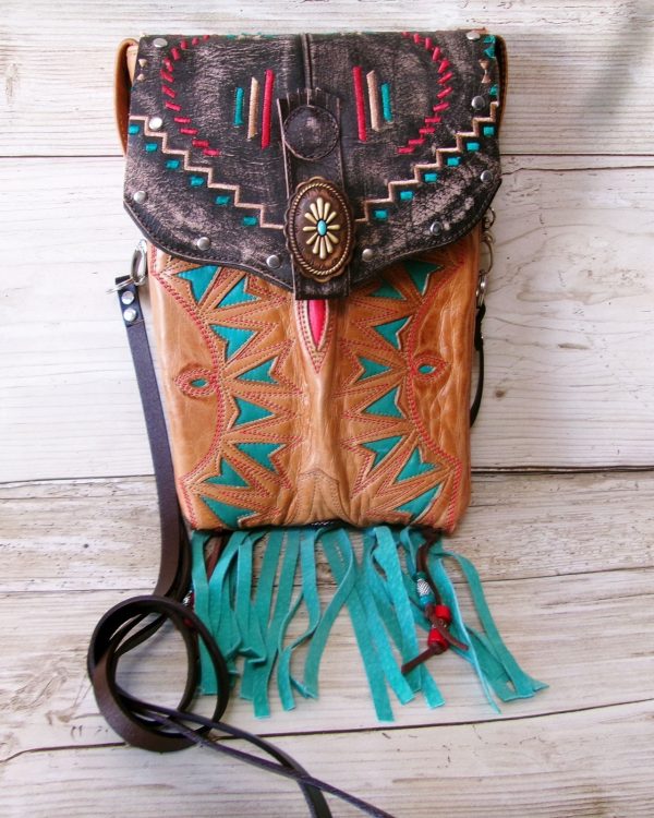 Cowboy Boot Crossbody Hipster Bag with Fringe HP1083