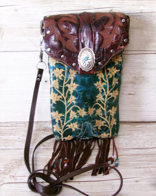 Cowboy Boot Crossbody Hipster Bag with Fringe HP1085
