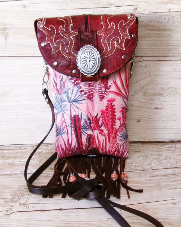 Cowboy Boot Crossbody Hipster Bag with Fringe HP1088