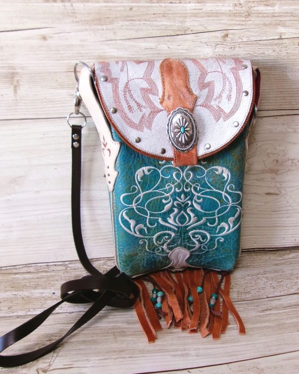 Cowboy Boot Crossbody Hipster Bag with Fringe HP1090
