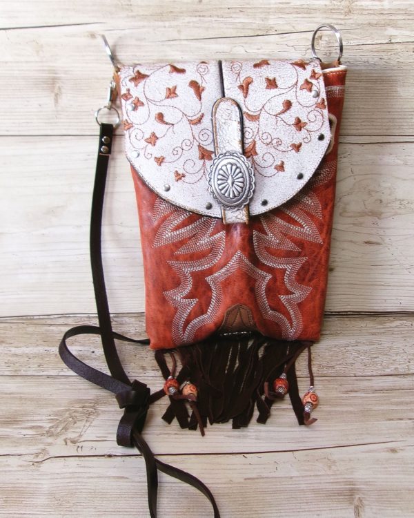 Cowboy Boot Crossbody Hipster Bag with Fringe HP1092