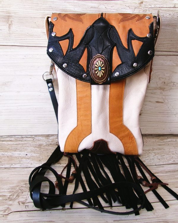Cowboy Boot Crossbody Hipster Bag with Fringe HP1095