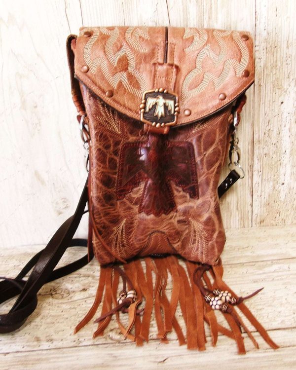 Cowboy Boot Crossbody Hipster Bag with Fringe HP1140
