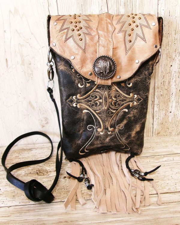 Cowboy Boot Crossbody Hipster Bag with Fringe HP1142