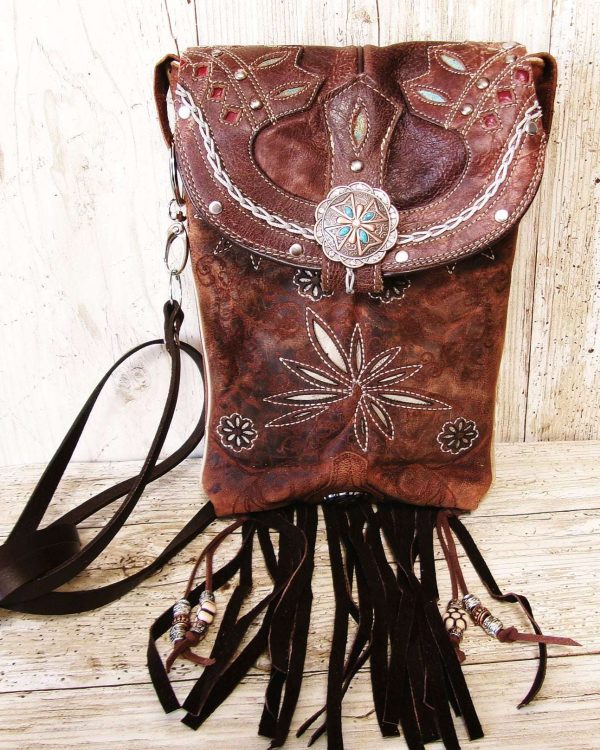 Cowboy Boot Crossbody Hipster Bag with Fringe HP1147