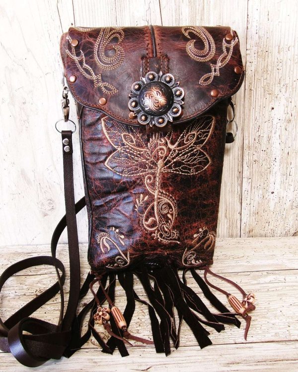 Cowboy Boot Crossbody Hipster Bag with Fringe HP1148