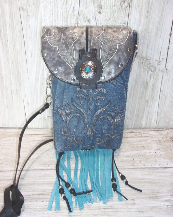 Cowboy Boot Crossbody Fringe Hipster Bag HP960