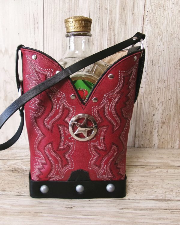 Cowboy Boot Whiskey Tote CR256