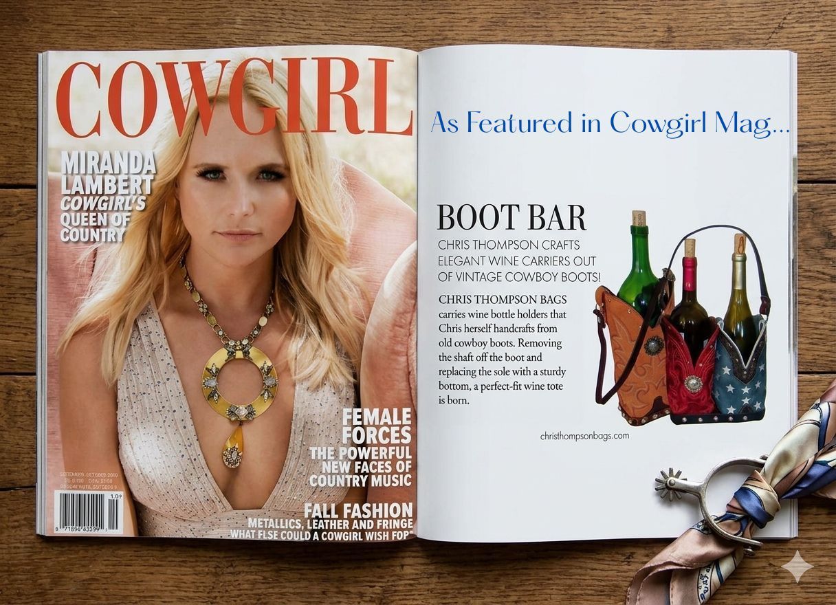 Cowboy Boot Wine Tote wt888