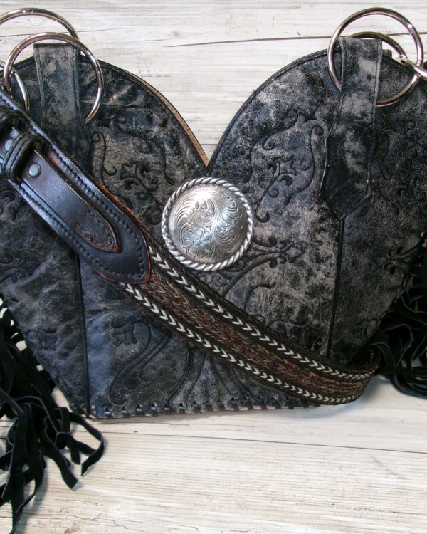 Double Cowboy Boot Purse with Fringe DB351