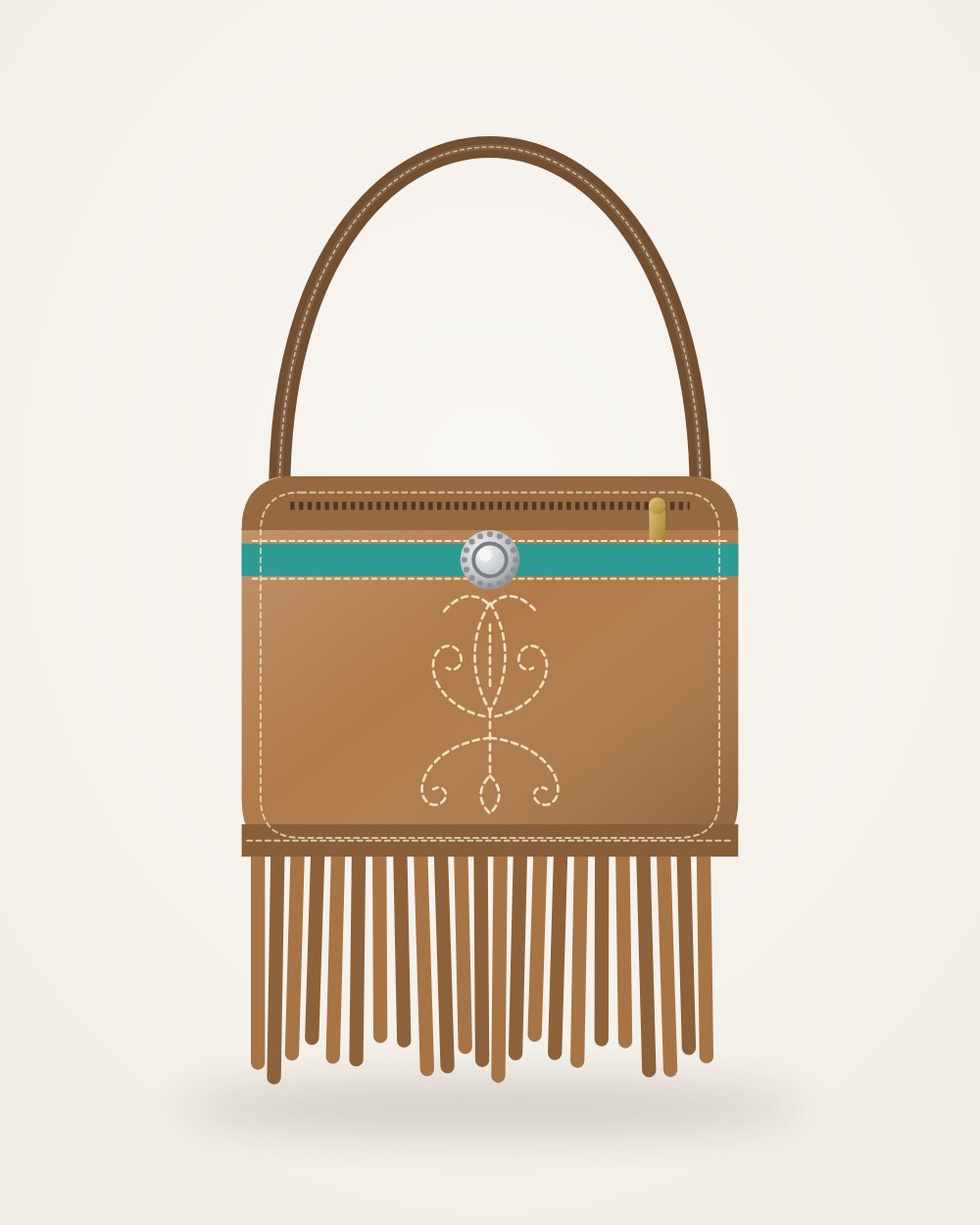 Santa Fe Fringe Crossbody, front