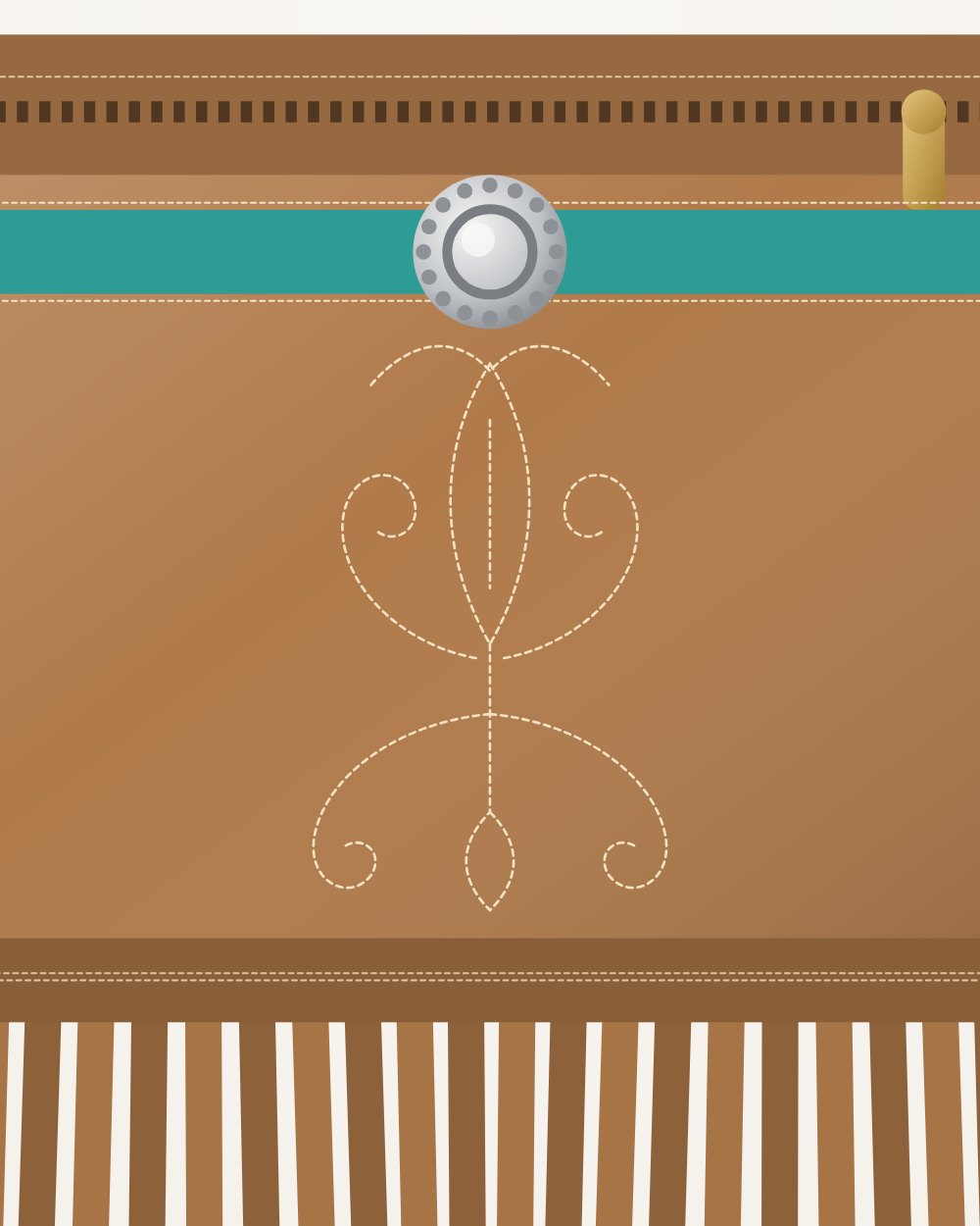 Santa Fe Fringe Crossbody, detail