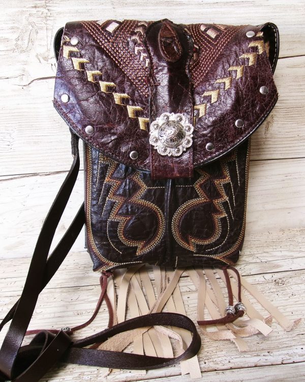 Small Cowboy Boot Purse with Fringe sm314